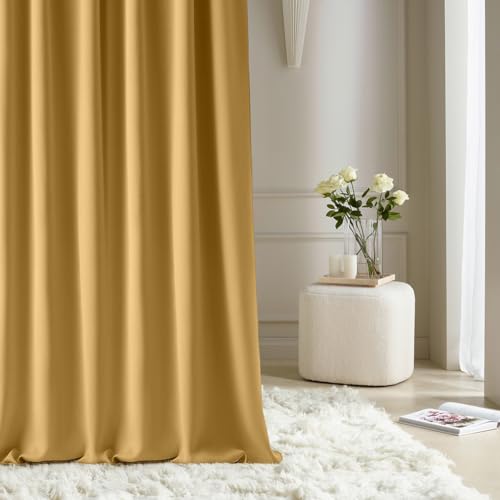 ROOM99 Rideau avec œillets Aura 140 x 240 cm Largeur x Hauteur, Décoration de Fenêtre, Curtains et Draperies intérieurs pour Salon, Chambre Moderne Lisse...