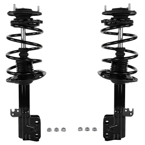 Image of Detroit Axle - Front Steering Knuckles & Wheel Hub Bearings + Struts w /Coil Spring Replacement for 2014-2018 Toyota Corolla 1.8L - 4pc Set