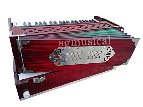 Image of Sg Musical Mahadev Folding Harmonium, 42 Keys, Coupler Function, 3.25 Octave, Multifold Bellow Premium Quaity Harmonium, Coupler Function