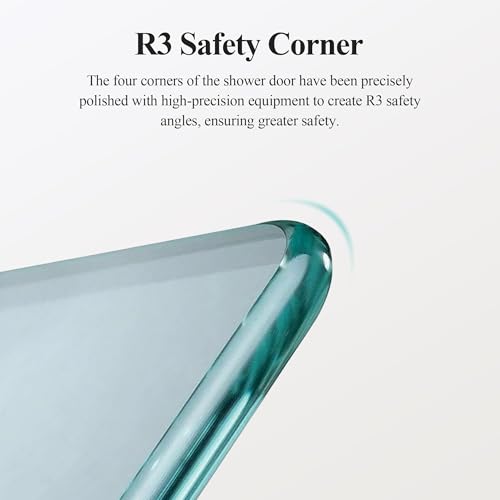 Image of 46-48 inch W x 76 inch H Frameless Sliding Shower Door, Safety Bathroom Single Sliding Glass Doors with 5 /16 inch (8mm) SGCC Tempered Glass, Stainless Steel Towel Rail and Auxiliary Handle, Brushed Nickel