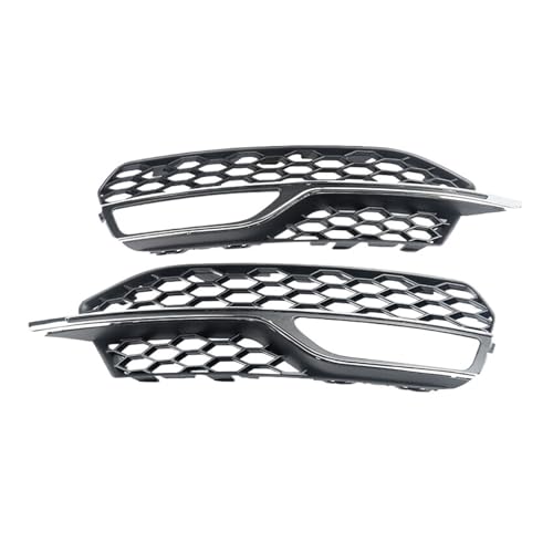 2Pcs Car Compatible For AUDI A3 S3 2013-2016 Front Bumper Racing Grill Honeycomb Mesh Hex Fog Light Grill Cover 8V3807681Q 8V380