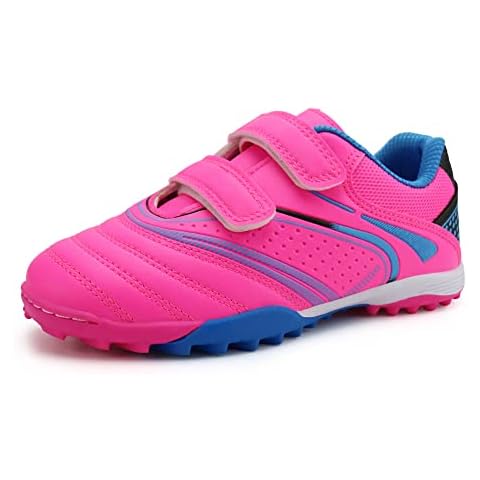 firelli Kids Athletic Turf Soccer Cleats Boys Girls Comfortable Soccer Shoes (1,Pink) Cover