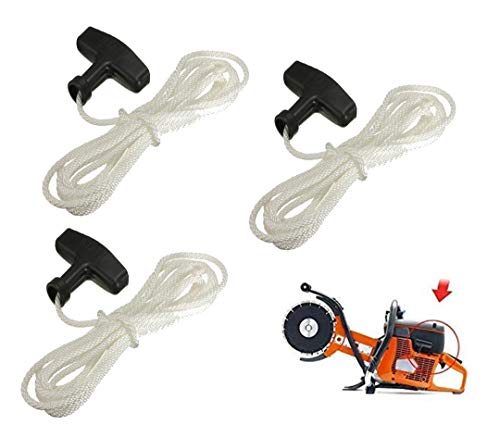 Poweka Corde de départ et poignée Compatible avec Tondeuse à gazon Briggs & Stratton 992366 600-Series (Pack of 3) Cover