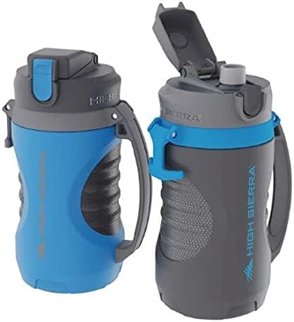 High Sierra 1.89 L (64 oz) Sport Jugs, Double Walled Insulation,2-Pack Blue/Gray