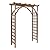 Outvita 7 Ft Wooden Garden Arbor Arch, Fir Wood Arbour Trellis, Pergola Archway for Wedding Ceremony Decoration Pergola Plant Climbing Rose Vines Lawn Courtyard Patio Dark Brown