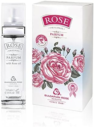 Rose Bulgarian Perfume - Natural Original Parfum - Aromatic Fragrance - Long Lasting Freshness - Paraben Free - Unisex Perfume - Perfect for Everyone - 28ml