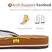 KuaiLu Womens Fashion Flip Flops Ladies Lightweight Summer Beach Yoga Mat Thong Sandals with Comfortable Arch Support KhakiWhite Size 9