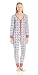 BHPJ By Bedhead Pajamas Women's Knit Button Front One Piece Pajama Jumpsuit