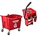 Global Industrial Commercial Mop Bucket and Wringer Combo with Side Press, 38 Quart Capacity, Durable Corrosion-Resistant Polypropylene, 3