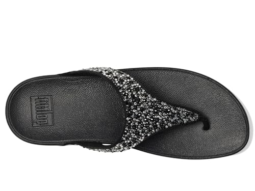 Image of FitFlop Women's LULU Crystal Embellished Toe-Post Sandals