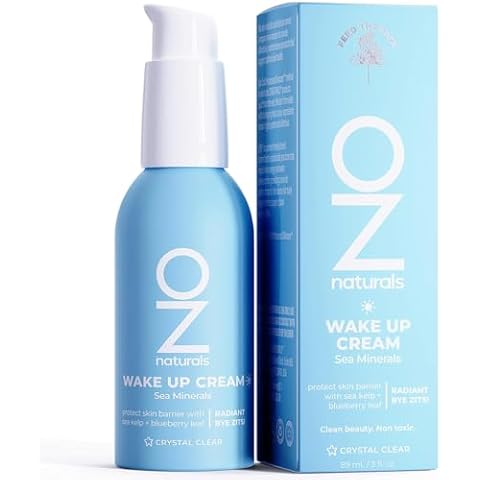 OZNaturals Wake Up Cream - Daily Face Cream for Radiant Skin with Vitamin C and Blueberry Leaf - Fights Sun Spots and Protects Skin Barrier - 3 oz Cover