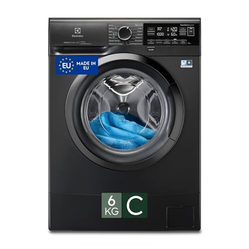 Electrolux EW6SBLACK Lavatrice Slim a Carica Frontale PerfectCare 600 con SensiCare System, 6 kg,...