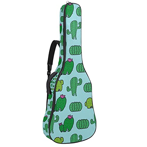 Housse de transport guitare classique et acoustique étanche motif cactus