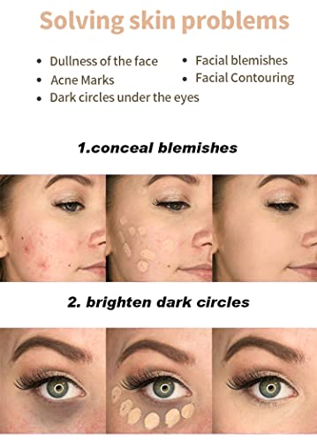 Maepeor Color Correcting Concealer Palette 12 Colors Creamy Contour Palette Full Coverage Lightweight Concealer Contour Makeup Palette For Concealing Blemishes, Brighten Dark Circles (Set A) #TOP2