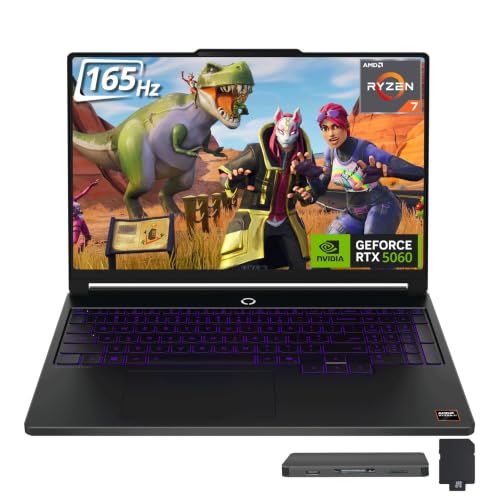 Image of Lenovo Legion 5 15.3 inch WQXGA OLED Gaming Laptop, AMD Ryzen 7 250, 64GB DDR5, 3TB Storage(2TB SSD+1TB Docking Station), NVIDIA GeForce RTX 5060 8GB GDDR7, Backlit Keyboard, Win 11 Pro, Eclipse Black