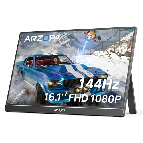 ARZOPA 144Hz Portable Gaming Monitor with HDR and Eye Care