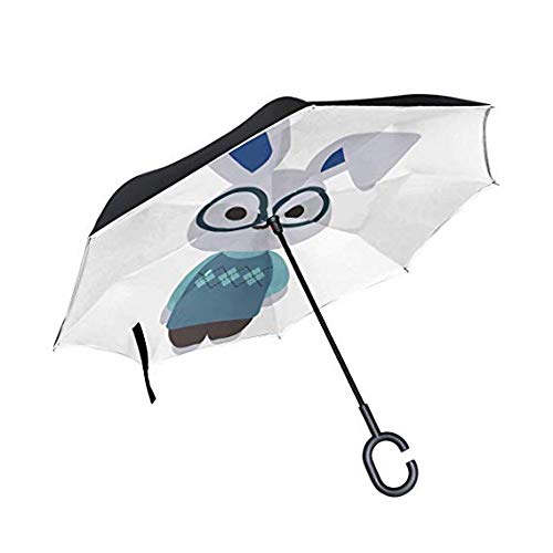 Parapluie inversé de golf coupe-vent coupe-pluie protection UV poignée en C