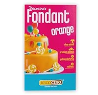 DECOCINO Fondant Orange – 250 g – ideal zum Verzieren von Kuchen, Torten, Cupcakes – Palmölfrei & vegan
