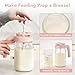 Papablic 32oz Wide Mouth Mason Jar Pour Spout Lid with Mixing Handle & Flip Locking Spout for Mixing Formula/Breastmilk/Protein Powder/Coffee, Pink