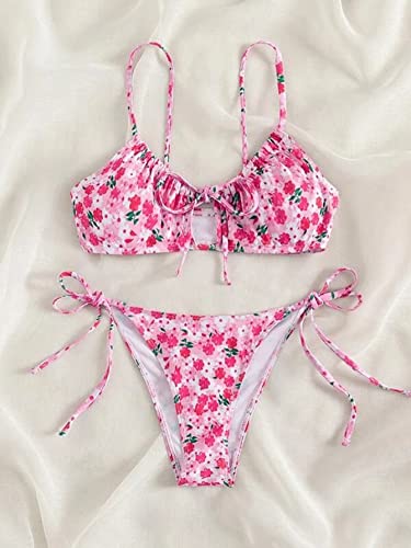 Bikini Floral Bohème Découpé : Maillot Idéal pour Vos Journées Plage - 5