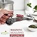 Spring Chef Red Stainless Steel Magnetic Measuring Spoons Set of 8 with Leveler, Dual Sided Nesting Teaspoon & Tablespoon Measuring Spoons, Kitchen Gadgets for Baking & Cooking, Fits in Spice Jars