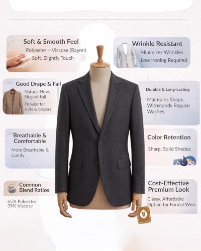 Image of Men's Slim Fit Formal Casual Blazer Notch Lapel Single Breasted Coat