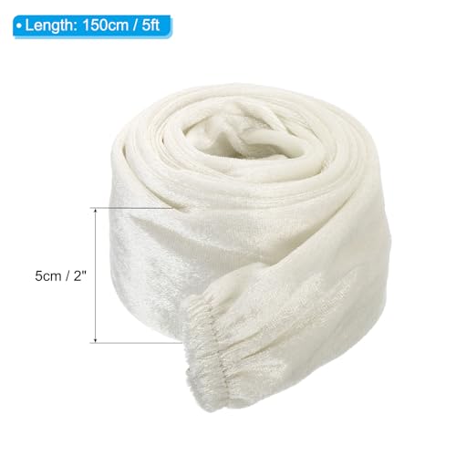 Image of PATIKIL 5ft Lamp Chain Cover, Chain Protective Sleeve Washable with Zipper for Chandelier Lighting Wires Swing Light Fixture, White