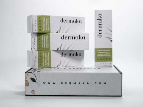Dermaka Skin Cream 4oz Tube, 4 Pack, Non-Greasy Face &amp; Body Moisturizer