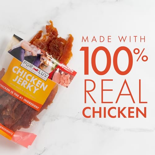 Image of Pur Luv Dog Jerky Treats, 16oz + Chicken and Duck K9 Kabob Treats, 12oz, Healthy, Easily Digestible, Long-Lasting, High Protein Dog Treats, Satisfies Dog's Urge to Chew