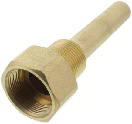 3/4" TIW Brass Industrial 9IT Thermowell w/ 2-1/2" Insertion Length