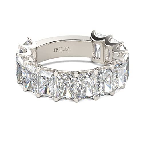 Bague de fiançailles couple en argent sterling et zircone cubique éclatant