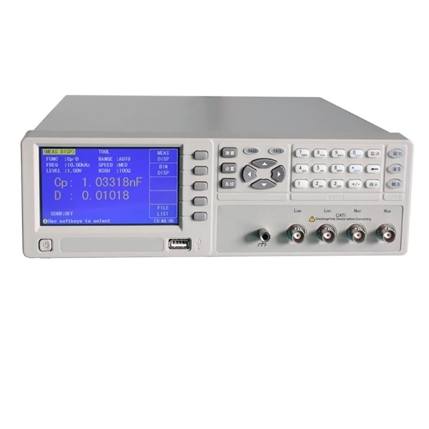 Probador de puente digital LCR, medidor de inductancia de capacitancia de resistencia de 10 kHz de alta precisión del 0,05% Pruebas multifrecuencia