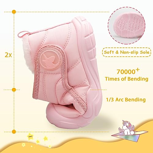 LeIsfIt Toddler Boots Girls Boys Wide Winter Boots Cozy Fleece Winter Shoes Indoor Outdoor Warm Shoes4