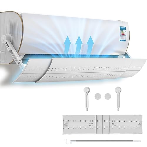 エアコン 風よけカバー 寒い 直撃風 風除け 快適 カバー 空気循環 角度調整 軽量 取り付け簡単 風よけカバー 結露防止 長さ調整可 冷房 暖房通用 省エネ 節電 リビング 寝室 左右調節モード 上下調整 循環式送風 結露防止