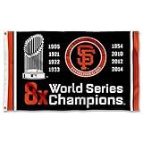 San Francisco Giants Years Series Champions 3x5 Foot Grommet Banner Flag