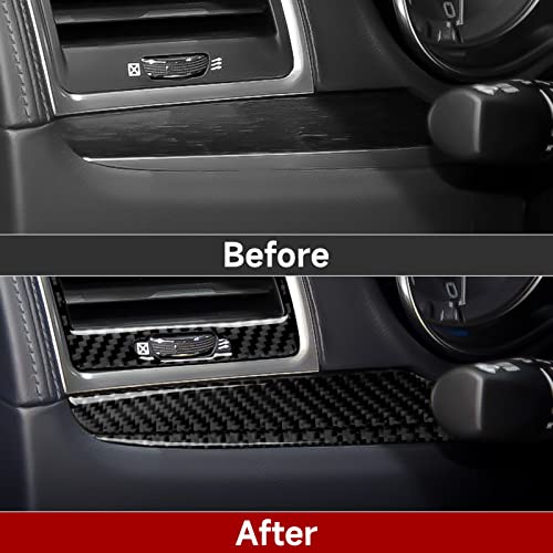 Image of Car Dashboard Cover Decals for 2011-2023 Chrysler 300 / 300C / 300S / Limited /Touring /Base Accessories Carbon Fiber Interior Stickers