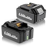 【２個セット】マキタ 互換 18v バッテリー BL1860B リチウムイオン 6000mAh大容量 交換用 マキタバッテリー 6.0Ah BL1830B BL1050B BL1860Bなどに互換可能 LEDランプ残量表示+故障診断 基板塔載 多数保護機能付 長時間作業可能 電動工具用 PSEマーク取得済みとMETI