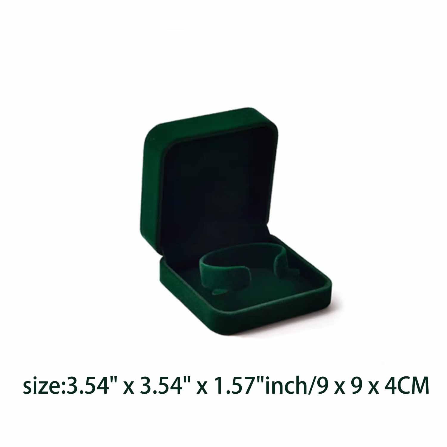 FAYADA Bracelet Box Gift Velvet Bangle Gift Box Green Bracelet Box Display Jewelry Box Jewelry Storage Case for Wedding, Proposal, Birthday and Anniversary ONE PACKET