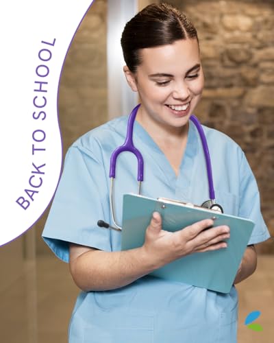 Image of FriCARE Dual Head Stethoscope - Stethoscopes for Nurses, Medical Nursing Students, Paramedics /EMT /LVN /VNA Backup Estetoscopio, Dark Purple Tube, Stainless Steel Chestpiece