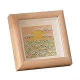Pantalla y colores versátiles: listo para mesa con soporte trasero para visualización horizontal o vertical; elige madera natural, café, roble blanco o nogal para que coincida con la decoración moderna, rústica o escandinava. Un marco incluido, foto/arte no incluido.