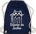 Shirtracer Sprüche Statement mit Spruch - Erkenne die Zeichen - Unisize - Navy Blau - Katze - WM110 - Turnbeutel und Stoffbeutel aus Baumwolle