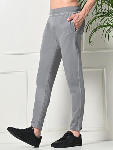 Image of FITINC Men's Stretchable Track Pant for Gym with Zipper Pockets