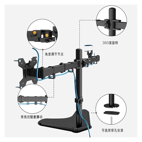 Moniteur d'ordinateur à double écran ergonomique et station de travail rétractable