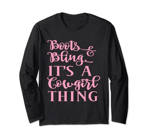 Sassy Cowgirl Princess Gift Bling Country Music Rodeo Ladies Long Sleeve T-Shirt