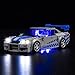 Hilighting Upgraded Led Light Kit Compatible with LEGO Speed Champions 2 Fast 2 Furious Nissan Skyline GT-R (R34) Race Car Toy Model Building Kit, Lights Compatible with LEGO 76917(Model Not Included)