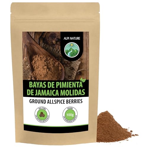 Alpi Nature Pimienta de Jamaica Molida 100g, Pimienta de Jamaica en Polvo para Cocinar y Hornear