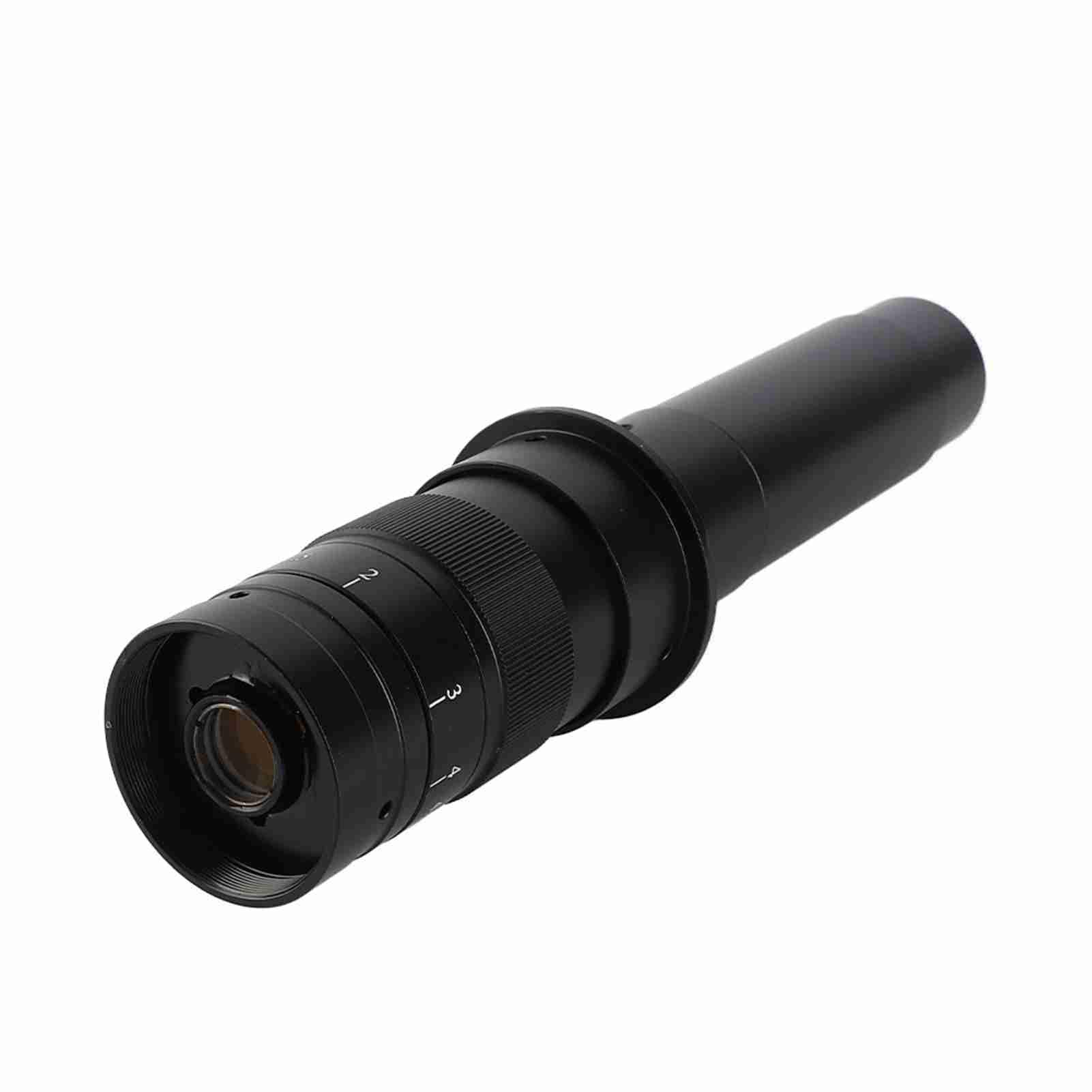 YWBL-WH Lente de Montura C Ajustable 300X para Cámara Microscópica, óptica de Zoom Industrial, Lente de 25 Mm con Aumento de 0,7X-4,5X para Aplicaciones de Alta Resistencia