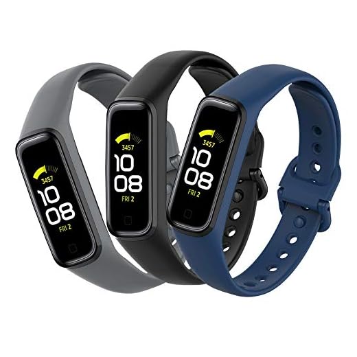 MIJOBS [3 Piezas Compatible para Samsung Galaxy Fit 2 Correas, Correas Samsung Galaxy Fit 2 Reemplazo Pulsera Impermeable Transpirable Resistente al Sudor Silicona Pulsera Correa (No Host)