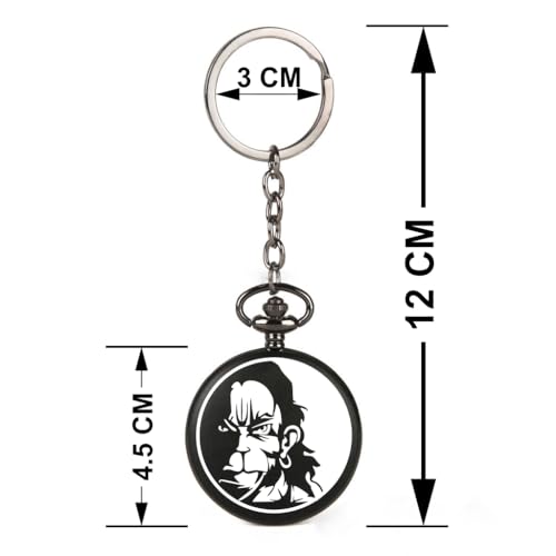 Image of Vintage Gandhi Style Pocket Watch with Engraved Designs & Messages Royal Black Analog for Men Women & Kids Includes Key Ring for car or Bike Keys Ideal Gift