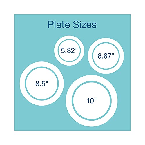 Creative Converting 8 Count Paper Dessert Plates, Jingle Bells, Silver/Red